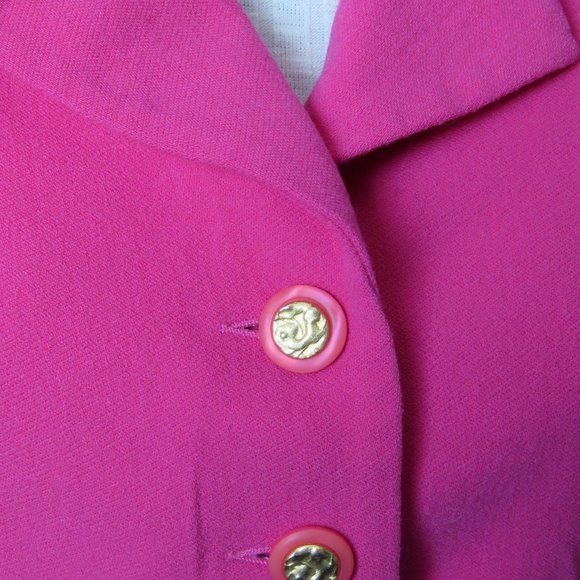 Holt Renfrew Collection Fuschia Wool Blazer - Picture 5 of 9